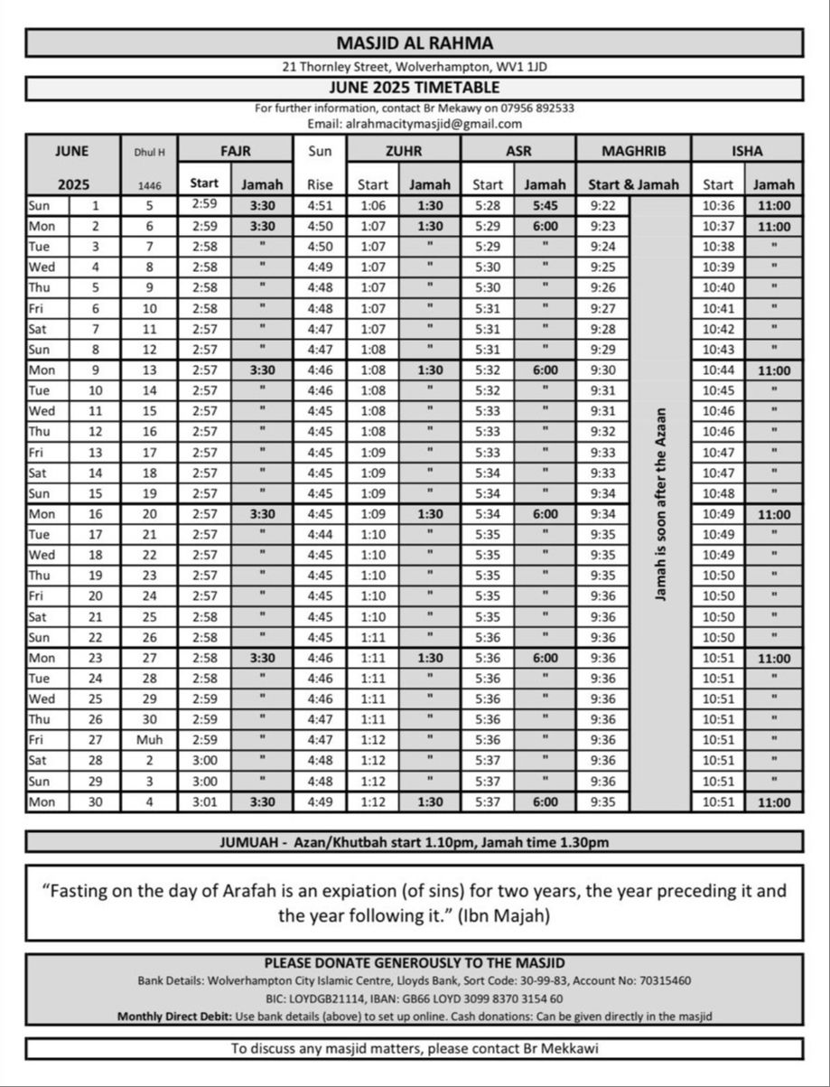 Prayer Times